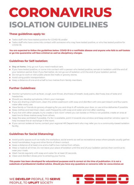 Covid-19 Isolation Guidelines